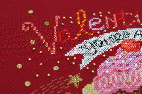 Abris Art kryželių rinkinys „Meilė“, 19×27 cm — 30 spalvų, 100% medvilnė