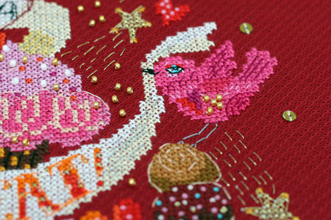 Abris Art kryželių rinkinys „Meilė“, 19×27 cm — 30 spalvų, 100% medvilnė