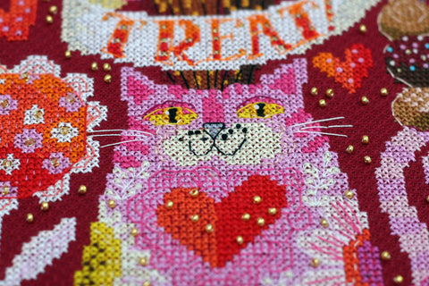 Abris Art kryželių rinkinys „Meilė“, 19×27 cm — 30 spalvų, 100% medvilnė