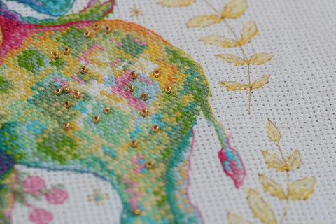 Abris Art siuvinėjimo rinkinys „Švelnūs jausmai“, 14 ct (16×24 cm) su PRECIOSA karoliukais