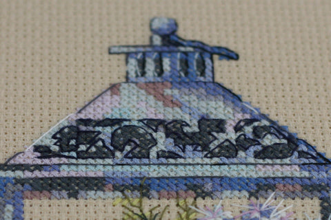 Abris Art siuvinėjimo rinkinys „Švelni šviesa“ — Aida 14 (15×19 cm), 34 spalvų