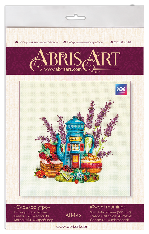 Abris Art siuvinėjimo rinkinys "Saldus rytas" su PRECIOSA karoliukais, 14 ct, 15×14 cm