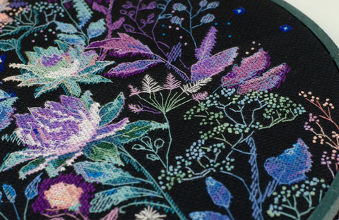 Abris Art siuvinėjimo rinkinys „Nakties euforija“ 30×30 cm, 14 ct