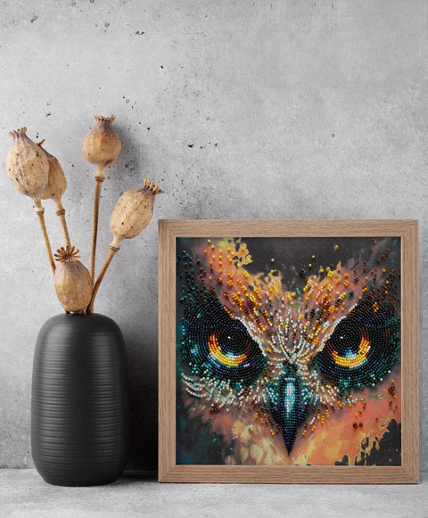 Abris Art siuvinėjimo karoliukais rinkinys „Bebaimis“, 20×20 cm, 12 spalvų