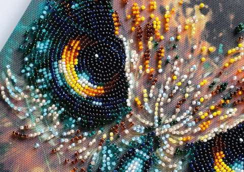 Abris Art siuvinėjimo karoliukais rinkinys „Bebaimis“, 20×20 cm, 12 spalvų