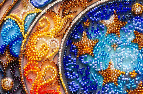 Siuvinėjimo karoliukais rinkinys „Maginiai sapnai“ 20x20 cm ant natūralaus meninio audinio