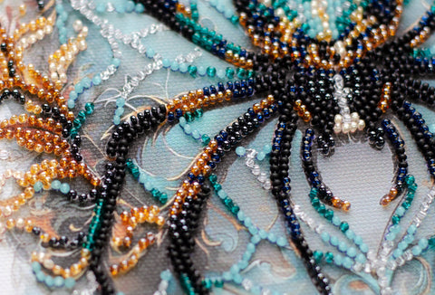 Abris Art siuvinėjimo rinkinys „Crystal Web“ su Preciosa karoliukais, 20 × 20 cm