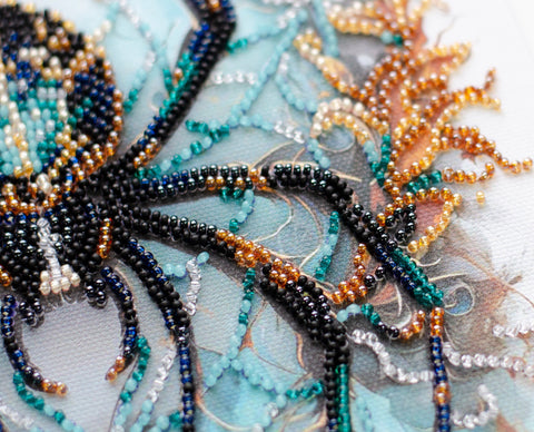 Abris Art siuvinėjimo rinkinys „Crystal Web“ su Preciosa karoliukais, 20 × 20 cm