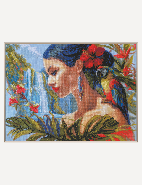 Siuvinėjimo kryželiu rinkinys „Motina Gamta. Tropikai“ 40 x 30 cm
