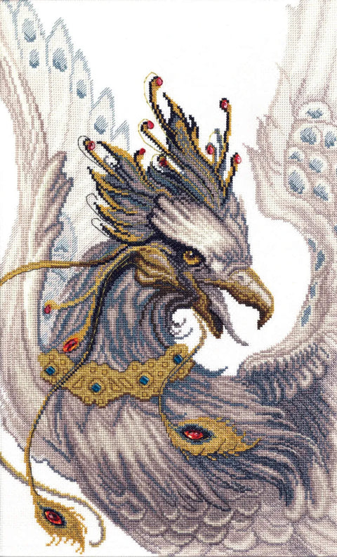 Charivna Mit kryželių rinkinys Feniksas (Aida 14, su karoliukais)