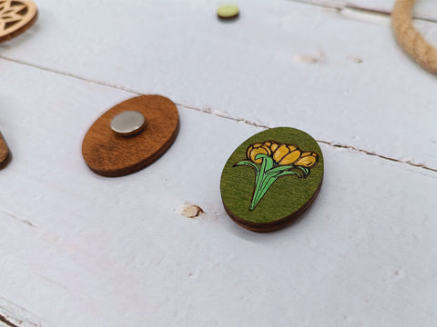 Adatų laikiklis su magnetu „Gėlės“ KF059/204G - kaSiulai.lt