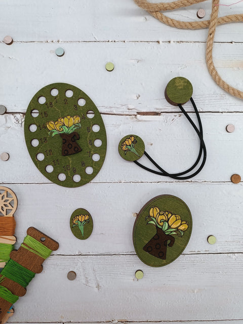 Adatų laikiklis su magnetu „Gėlės“ KF059/204G - kaSiulai.lt