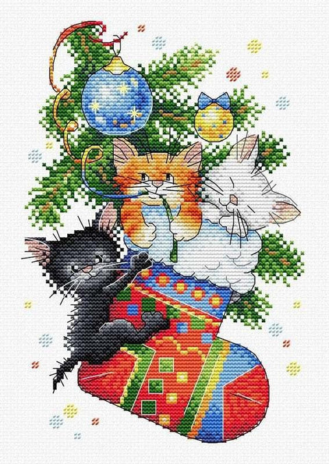 Aida 14 siuvinėjimo komplektas kryželiu — 26 spalvos, 23×16 cm, puiki dovana - kaSiulai.lt