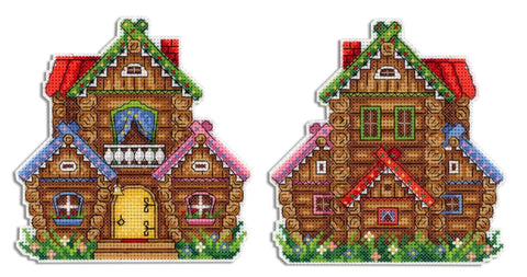 Aida 14 siuvinėjimo komplektas kryželiu — plastikinė kanva 13×13 cm, 20 spalvų - kaSiulai.lt