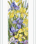Aida 16 DMC siuvinėjimo komplektas – varliukų ir gėlių kompozicija, 10,5×34 cm - kaSiulai.lt