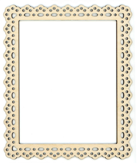 Medinis rėmelis servetėlių dekupažui iš 4 mm faneros, mažas 14 × 16,6 cm, anga 10 × 13 cm