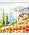 Alisa siuvinėjimo komplektas Aguonos prie jūros — Aida 14, 7×7 cm - kaSiulai.lt