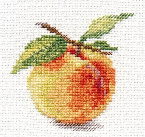 Alisa siuvinėjimo komplektas „Persikas“ — Aida 14, 8×8 cm, 12 spalvų - kaSiulai.lt