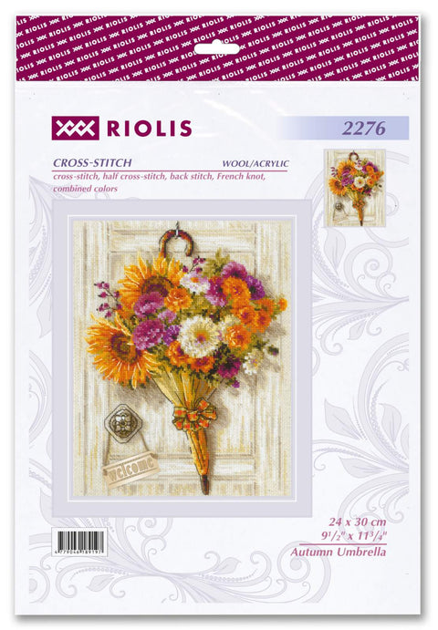 RIOLIS siuvinėjimo rinkinys Nr.2276 „Rudens skėtis“