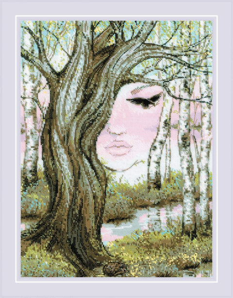 RIOLIS siuvinėjimo rinkinys "Awakening" – 30×40 cm, 15 spalvų vilnos/akrilo siūlai, 14 ct AIDA