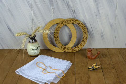 Ąžuolinis 18 cm magnetinis siuvinėjimo lankelis — kompaktiškas ir tvirtas - kaSiulai.lt