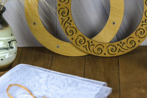 Ąžuolinis 18 cm magnetinis siuvinėjimo lankelis — kompaktiškas ir tvirtas - kaSiulai.lt