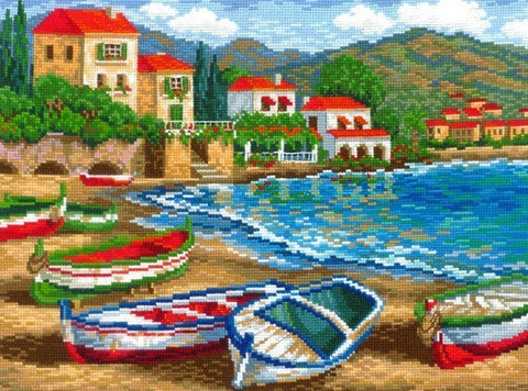 Azure Bay SANL - 13 — Andrianos siuvinėjimo komplektas 35×26 cm, 50 spalvų - kaSiulai.lt