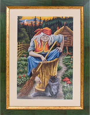„Baba Jaga“ siuvinėjimo komplektas kryželiu — magiškam kūrybingumui - kaSiulai.lt
