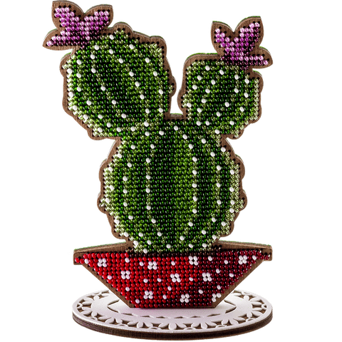 Siuvinėjimo karoliukais rinkinys ant perforuotos faneros su stovu, 10×14,5 cm, 11 spalvų