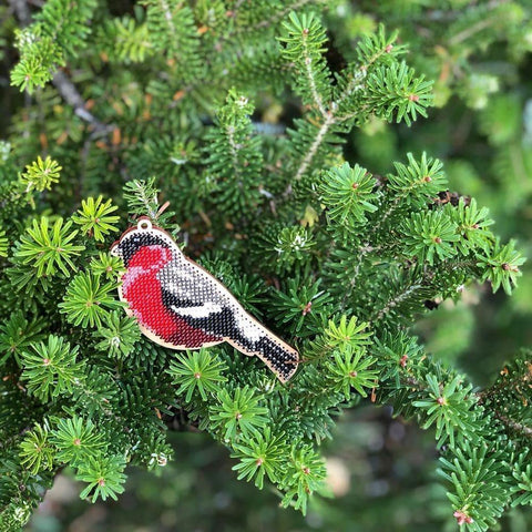 Wonderland Crafts — medinis servetėlių laikiklio karoliukų siuvinėjimo rinkinys, 9 × 9,5 cm
