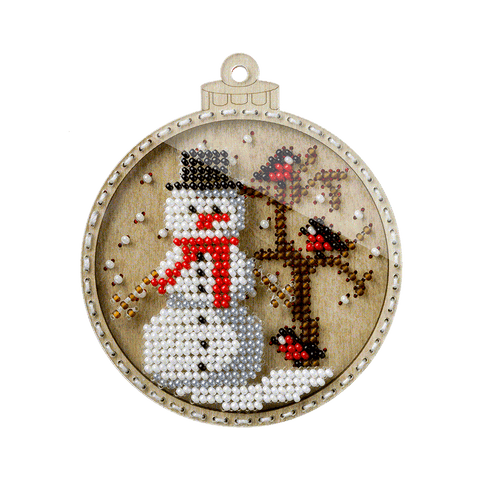 Wonderland Crafts medinis karoliukų siuvinėjimo rinkinys – Kalėdų eglutės žaisliukas