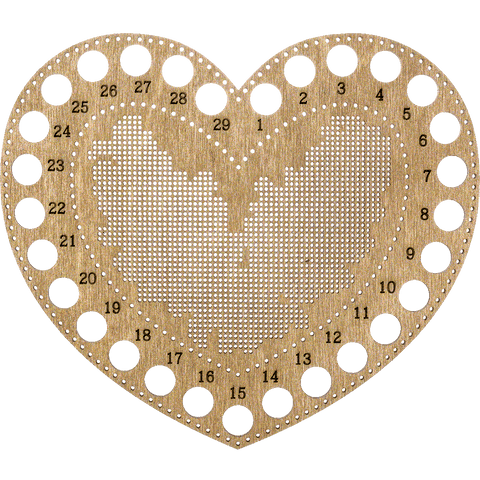 Perforuotas medinis ruošinys kryželiui ant medžio 16×14 cm (be siūlų)