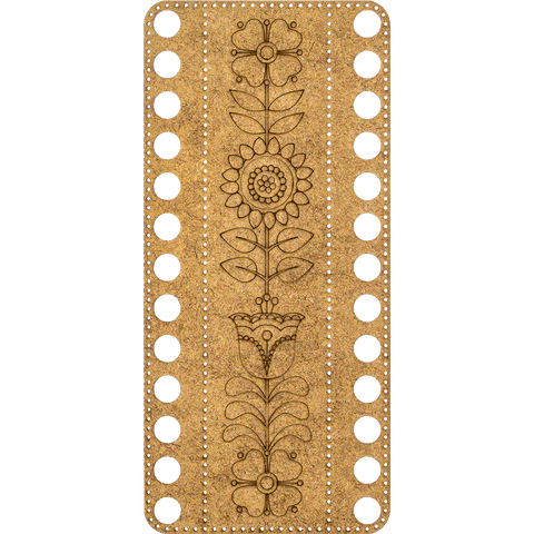 Perforuotas medinis siuvinėjimo ruošinys kryželiu 9,5×20 cm — be siūlų