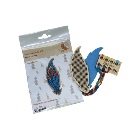 Blue Feather dekoratyvinė mėlyna plunksna KF022/45 - 2 - kaSiulai.lt