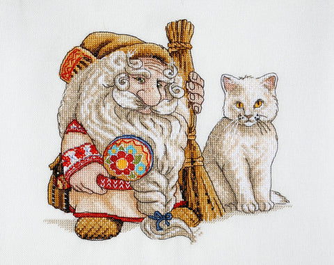 NeoCraft Brownie kryželių siuvinėjimo rinkinys su Zweigart audiniu, baig. dydis 19×21 cm