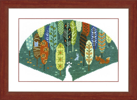 Kryželio siuvinėjimo rinkinys „Miško karalystė“, Aida 16, 24×16 cm (Charivna Mit)