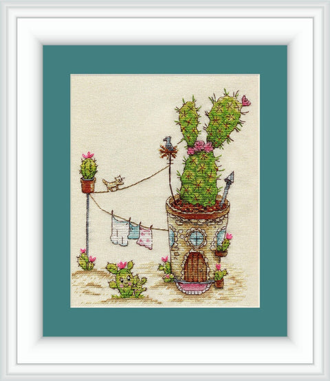 NeoCraft skaičiuojamo kryželio rinkinys „Kaktusai“, 20×23 cm