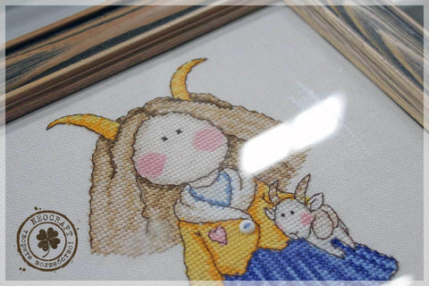 NeoCraft siuvinėjimo kryželių rinkinys Ožiaragis — Zweigart audinys 11×18 cm