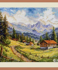 „Chamonix slėnis“ — peizažas siuvinėjimui kryželiu, 30 × 39,5 cm - kaSiulai.lt