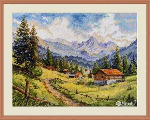 „Chamonix slėnis“ — peizažas siuvinėjimui kryželiu, 30 × 39,5 cm - kaSiulai.lt