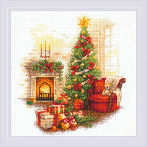 RIOLIS siuvinėjimo rinkinys "Christmas Serenity" — 30×30 cm, 25 spalvų, 14ct AIDA