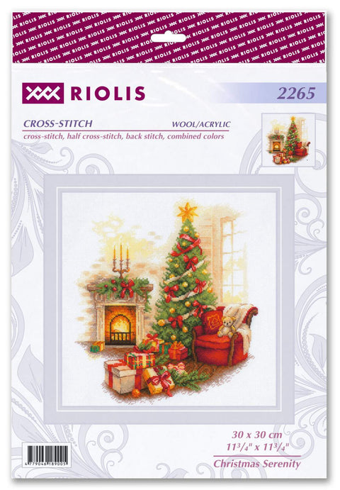 RIOLIS siuvinėjimo rinkinys "Christmas Serenity" — 30×30 cm, 25 spalvų, 14ct AIDA