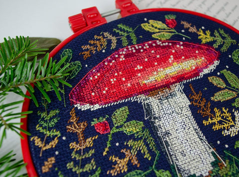 Abris Art kryželių rinkinys „Miško gražuolis“, 14 ct (17×17 cm) su lankeliu