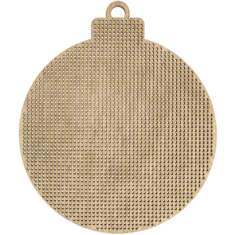 Medinis kryželių siuvinėjimo rinkinys — kalėdinis eglutės žaisliukas 8,5×10 cm