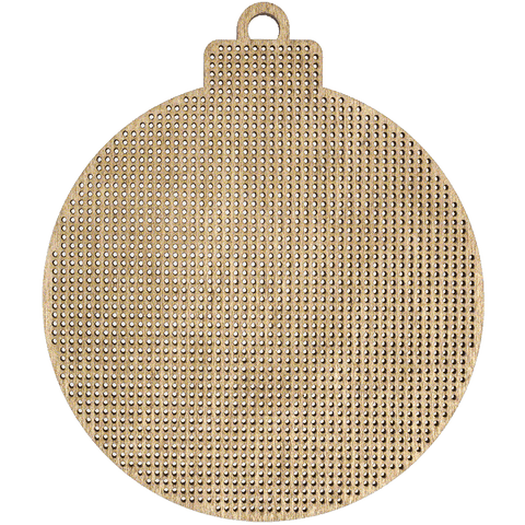 Medinis kryželių siuvinėjimo rinkinys – kalėdinis eglutės žaisliukas, 8,5×10 cm (9 spalvos)