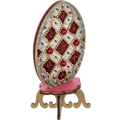 Medinis Velykų kiaušinis siuvinėjimui kryželiu – rinkinys 6,5×11,5 cm