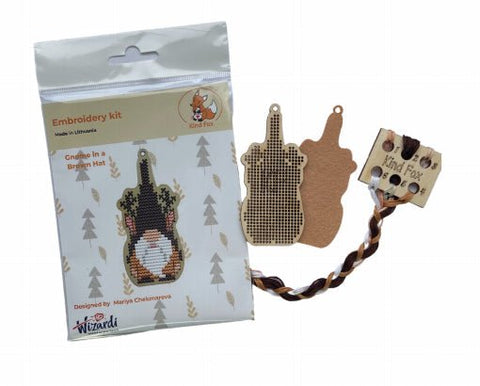 Dekoratyvus nykštukas su ruda skrybėle KF022/81 - kaSiulai.lt