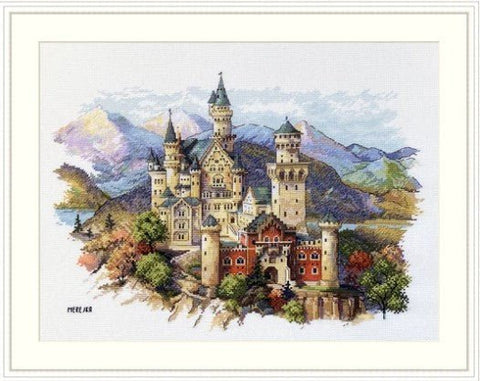 Detalus „Neuschwanstein“ pilies siuvinėjimo komplektas kryželiu - kaSiulai.lt