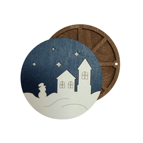 Dėžutė karoliukams „Žiemos nameliai“ KF027/71 - kaSiulai.lt