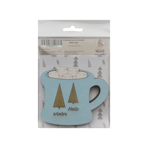 Dėžutė su karoliukais „Mėlynas puodelis“ KF027/91 - kaSiulai.lt